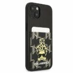 Karl Lagerfeld KLHCP13MCANCNK Black Karlimals Cardslot Kryt iPhone 13
