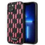 Karl Lagerfeld KLHCP13MMNMP1P Pink Monogram Plaque Kryt iPhone 13
