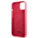 Karl Lagerfeld KLHCP13MSLMP1PI Fuchsia Silicone Plaque Kryt iPhone 13