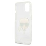 Karl Lagerfeld KLHCP13SKHTUGLS Silver Hardcase Glitter Karls Head Kryt iPhone 13 Mini