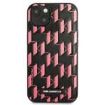 Karl Lagerfeld KLHCP13SMNMP1P Pink Monogram Plaque Kryt iPhone 13 Mini