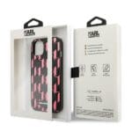 Karl Lagerfeld KLHCP13SMNMP1P Pink Monogram Plaque Kryt iPhone 13 Mini