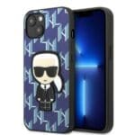 Karl Lagerfeld KLHCP13SPMNIKBL Blue Monogram Ikonik Patch Kryt iPhone 13 Mini