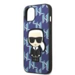 Karl Lagerfeld KLHCP13SPMNIKBL Blue Monogram Ikonik Patch Kryt iPhone 13 Mini