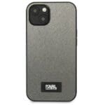 Karl Lagerfeld KLHCP13SSFMP2DG Silver Saffiano Plaque Kryt iPhone 13 Mini