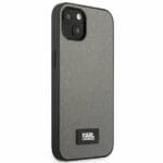 Karl Lagerfeld KLHCP13SSFMP2DG Silver Saffiano Plaque Kryt iPhone 13 Mini
