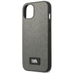 Karl Lagerfeld KLHCP13SSFMP2DG Silver Saffiano Plaque Kryt iPhone 13 Mini