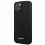 Karl Lagerfeld KLHCP13SSLMP1K Black Silicone Plaque Kryt iPhone 13 Mini