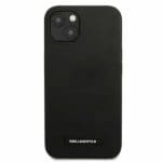 Karl Lagerfeld KLHCP13SSLMP1K Black Silicone Plaque Kryt iPhone 13 Mini
