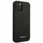 Karl Lagerfeld KLHCP13SSLMP1K Black Silicone Plaque Kryt iPhone 13 Mini