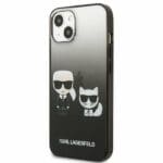 Karl Lagerfeld KLHCP13STGKCK Black Gradient Ikonik Karl & Choupette Kryt iPhone 13 Mini