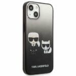 Karl Lagerfeld KLHCP13STGKCK Black Gradient Ikonik Karl & Choupette Kryt iPhone 13 Mini