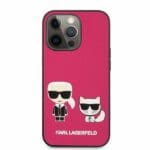 Karl Lagerfeld KLHCP13XPCUSKCP ICONIK Karl & Choupette Fushia Kryt iPhone 13 Pro Max