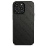 Karl Lagerfeld KLHCP13XPTLK Black Perforated Allover Kryt iPhone 13 Pro Max