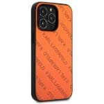 Karl Lagerfeld KLHCP13XPTLO Orange Perforated Allover Kryt iPhone 13 Pro Max
