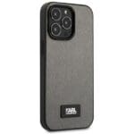 Karl Lagerfeld KLHCP13XSFMP2DG Silver Saffiano Plaque Kryt iPhone 13 Pro Max