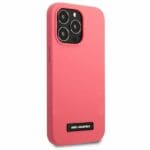 Karl Lagerfeld KLHCP13XSLMP1PI Fuchsia Silicone Plaque Kryt iPhone 13 Pro Max