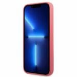 Karl Lagerfeld KLHCP13XSLMP1PI Fuchsia Silicone Plaque Kryt iPhone 13 Pro Max