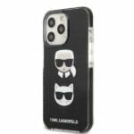 Karl Lagerfeld KLHCP13XTPE2TK Black Karl&Choupette Head Kryt iPhone 13 Pro Max