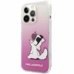 Karl Lagerfeld KLHCP14LCFNRCPI Pink Choupette Fun Kryt iPhone 14 Pro