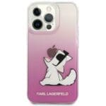 Karl Lagerfeld KLHCP14LCFNRCPI Pink Choupette Fun Kryt iPhone 14 Pro