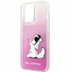 Karl Lagerfeld KLHCP14LCFNRCPI Pink Choupette Fun Kryt iPhone 14 Pro