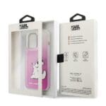 Karl Lagerfeld KLHCP14LCFNRCPI Pink Choupette Fun Kryt iPhone 14 Pro