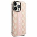 Karl Lagerfeld KLHCP14LHKLSPCP Pink Mono Vertical Stripe Kryt iPhone 14 Pro