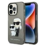 Karl Lagerfeld KLHCP14LHNKCTGK Black IML GLIT NFT Karl&Choupette Kryt iPhone 14 Pro