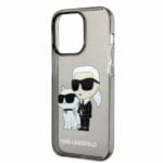 Karl Lagerfeld KLHCP14LHNKCTGK Black IML GLIT NFT Karl&Choupette Kryt iPhone 14 Pro