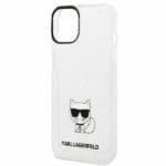 Karl Lagerfeld KLHCP14MCTTR Transparent Choupette Body Kryt iPhone 14 Plus