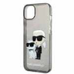 Karl Lagerfeld KLHCP14MHNKCTGK Black IML GLIT NFT Karl&Choupette Kryt iPhone 14 Plus