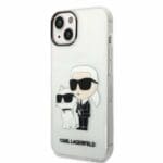 Karl Lagerfeld KLHCP14MHNKCTGT Transparent IML GLIT NFT Karl&Choupette Kryt iPhone 14 Plus