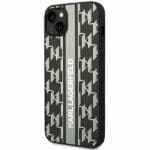 Karl Lagerfeld KLHCP14MPGKLSKG Grey Monogram Stripe Kryt iPhone 14 Plus