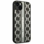 Karl Lagerfeld KLHCP14MPGKLSKG Grey Monogram Stripe Kryt iPhone 14 Plus