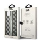 Karl Lagerfeld KLHCP14MPGKLSKG Grey Monogram Stripe Kryt iPhone 14 Plus