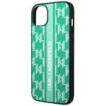 Karl Lagerfeld KLHCP14MPGKLSKN Green Monogram Stripe Kryt iPhone 14 Plus