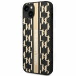 Karl Lagerfeld KLHCP14MPGKLSKW Brown Monogram Stripe Kryt iPhone 14 Plus
