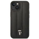Karl Lagerfeld KLHCP14MPSQPK Black Puffy Ikonik Pin Kryt iPhone 14 Plus