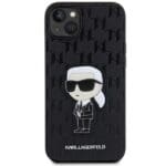 Karl Lagerfeld KLHCP14MSAKHPKK Black Saffiano Monogram Ikonik Kryt iPhone 14 Plus