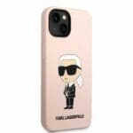 Karl Lagerfeld KLHCP14MSNIKBCP Pink Silicone Ikonik Kryt iPhone 14 Plus