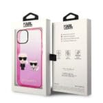 Karl Lagerfeld KLHCP14MTGKCP Pink Gradient Ikonik Karl & Choupette Kryt iPhone 14 Plus
