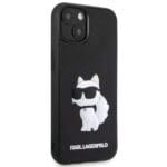Karl Lagerfeld KLHCP14S3DRKHNK Black Hardcase Rubber Choupette 3D Kryt iPhone 14