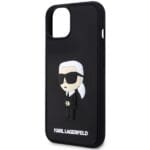 Karl Lagerfeld KLHCP14S3DRKINK Black Hardcase Rubber Ikonik 3D Kryt iPhone 14