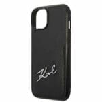 Karl Lagerfeld KLHCP14SCSSK Black Signature Logo Cardslot Kryt iPhone 14