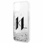 Karl Lagerfeld KLHCP14SLBKLCS Silver Liquid Glitter Big KL Kryt iPhone 14