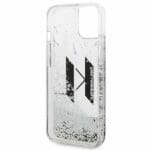 Karl Lagerfeld KLHCP14SLBKLCS Silver Liquid Glitter Big KL Kryt iPhone 14