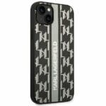 Karl Lagerfeld KLHCP14SPGKLSKG Grey Monogram Stripe Kryt iPhone 14