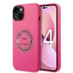 Karl Lagerfeld KLHCP14SSRSGRCF Pink Silicone RSG Kryt iPhone 14