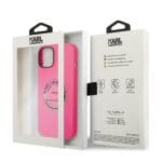 Karl Lagerfeld KLHCP14SSRSGRCF Pink Silicone RSG Kryt iPhone 14